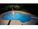 Inviting in-ground swimming pool with diving board, enhanced by nighttime lighting at 5669 Hollowbrooke Nw Ln, Acworth, GA 30101