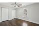 Bright bedroom with hardwood floors and double closets at 3563 Bolfair Nw Dr, Atlanta, GA 30331