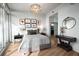 Main bedroom with city views and ample closet space at 950 W Peachtree Nw St # 1005, Atlanta, GA 30309