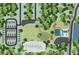 Community map showcasing the layout of amenities like sport fields, parks, and homes at 3827 Cottage Cir, Tucker, GA 30021