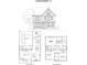 Detailed floor plan showcasing the layout of a two-story home with dimensions and features at 3827 Cottage Cir, Tucker, GA 30021