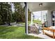 Backyard space with outdoor furniture and wooded view at 319 Willam Gossett Dr, Canton, GA 30114