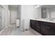 Bathroom with double vanity and walk-in shower at 121 Meridian Dr, Woodstock, GA 30188