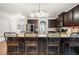 Island kitchen with granite countertops and stainless steel appliances at 121 Meridian Dr, Woodstock, GA 30188