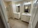 Updated bathroom with double vanity, new flooring and plenty of storage at 1345 Keys Crossing Ne Dr # 1345, Atlanta, GA 30319