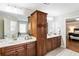 Double vanity bathroom with a large walk-in shower at 3230 Harmony Hill Trce, Kennesaw, GA 30144