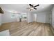 Spacious living room features hardwood floors and an open floorplan at 4770 Shady Rest Dr, Powder Springs, GA 30127