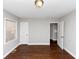 Hardwood floor bedroom with access to bathroom at 1368 Wichita Sw Dr, Atlanta, GA 30311