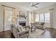 Spacious living room with fireplace and hardwood floors at 3156 Neal Ct, Cumming, GA 30041