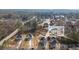 Wide aerial view of community and highlighted home at 4420 Ross Estates Ct, Snellville, GA 30039