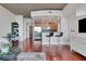 Modern kitchen features stainless steel appliances and breakfast bar at 3300 Windy Ridge Se Pkwy # 1603, Atlanta, GA 30339