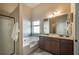 Spacious bathroom boasts a double vanity and a large garden tub at 2777 Lakeview Walk, Decatur, GA 30035