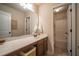 Bathroom with single vanity and shower/tub combo at 2777 Lakeview Walk, Decatur, GA 30035