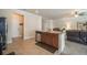 Kitchen island with granite countertop and stainless steel appliances at 2777 Lakeview Walk, Decatur, GA 30035