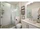 Spa-like bathroom with white tile and a walk-in shower at 364 Concord St, Alpharetta, GA 30009