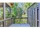 Wooden deck with a view of trees and a fence at 2790 Laurel Valley Trl, Buford, GA 30519