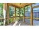 Relaxing screened porch overlooking a wooded area at 2790 Laurel Valley Trl, Buford, GA 30519