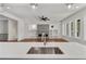 Modern kitchen island with white quartz countertop and stainless steel sink at 600 Autumn Ln, Marietta, GA 30068