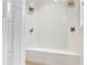 Spacious shower with dual shower heads and built-in seat at 600 Autumn Ln, Marietta, GA 30068