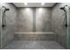 Large walk-in shower with dual shower heads and built-in bench at 1150 Brushy Mountain Rd, Rockmart, GA 30153