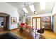 Bright dining area with red table and modern chairs at 1605 Brandon Hall Dr, Atlanta, GA 30350