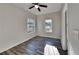 Bright bedroom featuring wood-look floors and ceiling fan at 2548 Bellview Nw Ave, Atlanta, GA 30318