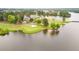 Aerial view of golf course and lakefront property at 5008 Cambridge Ln, Villa Rica, GA 30180