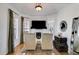 Bright sitting area with hardwood floors and a fireplace at 5008 Cambridge Ln, Villa Rica, GA 30180