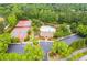 Aerial view of community tennis courts and pool area at 5008 Cambridge Ln, Villa Rica, GA 30180