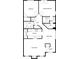 Two-bedroom, two-bath main floorplan with kitchen, living room and dining area at 2190 Wellington Cir, Lithonia, GA 30058