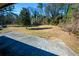 Large backyard with mature trees and expansive lawn area at 750 Skipper Dr, Atlanta, GA 30318