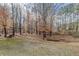 Sprawling backyard featuring mature trees and ample space for recreation and enjoying nature at 2205 Castle Royale Dr, Lawrenceville, GA 30043