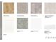 Interior finishes selection board with flooring, granite countertops, cabinet and backsplash samples at 245 Lytham Se Dr, Mableton, GA 30126