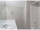 Clean bathroom with shower/tub combo and wood vanity at 1177 Arlington Ave, Atlanta, GA 30310