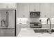 Modern kitchen with stainless steel appliances and white cabinets at 396 Pratt Se Dr # 1932, Atlanta, GA 30315