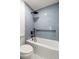 Clean bathroom with gray herringbone tile shower at 126 Marona Ne St, Atlanta, GA 30307