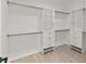 Walk in closet with ample shelving and drawers at 351 Willowwind Dr, Loganville, GA 30052