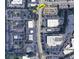 Aerial map view showing Townhomes at Sandy Springs location, pool, and nearby businesses at 6520 Roswell Rd # 3, Atlanta, GA 30328