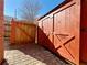 Private backyard space with wooden fence and shed at 6520 Roswell Rd # 3, Atlanta, GA 30328