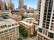 Aerial view of building and surrounding city skyline at 123 Luckie Nw St # 2210, Atlanta, GA 30303