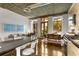 Open concept living area with modern furniture and large windows at 123 Luckie Nw St # 2210, Atlanta, GA 30303