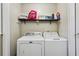 Convenient laundry closet with washer and dryer at 1741 Charrington Way, Powder Springs, GA 30127