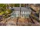 Aerial view of a duplex house with a garden at 257 Rock Garden Nw Ter, Marietta, GA 30064