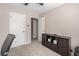 Bedroom with built-in shelving and closet at 257 Rock Garden Nw Ter, Marietta, GA 30064