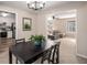 Dining room with dark wood table and access to back deck at 257 Rock Garden Nw Ter, Marietta, GA 30064