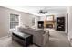 Living room with stone fireplace and built in shelving at 257 Rock Garden Nw Ter, Marietta, GA 30064