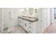 Modern bathroom with double vanity and marble flooring at 2795 Peachtree Rd # 1305, Atlanta, GA 30305