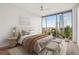 Main bedroom with hardwood floors and stunning city views at 2795 Peachtree Rd # 1305, Atlanta, GA 30305