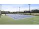 Well-maintained tennis court enclosed by a fence, surrounded by greenery and benches at 2795 Peachtree Rd # 1305, Atlanta, GA 30305