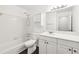 Clean bathroom with a white vanity and shower/tub combo at 2408 Country Park Se Dr, Smyrna, GA 30080